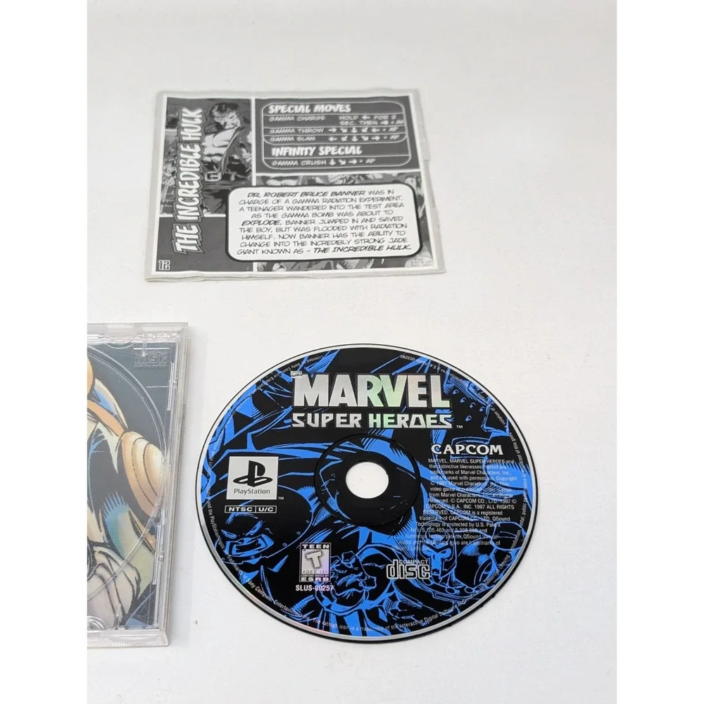 Marvel Super Heroes PS1 *NO MANUAL*‎ PlayStation 1 Tested Working